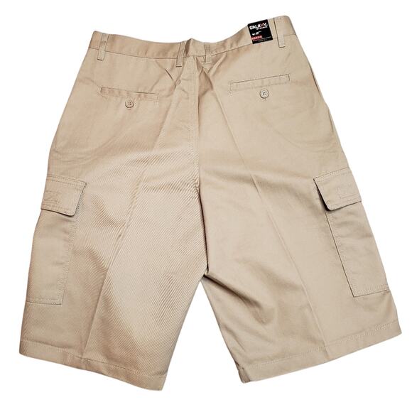 Khaki 6 Pocket Cargo Shorts  Waist 34, 13" Inseam Galaxy by Harvick NEW - Picture 3 of 7